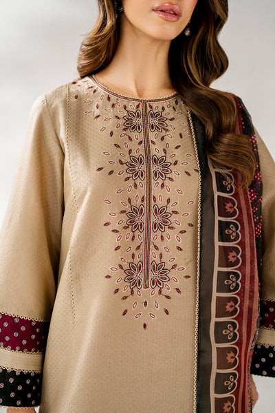 3 Piece Stitched Dhanak Suit - Ready To Wear