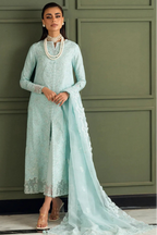 Ice Blue Elegance _ Embroidered Lawn Suit | Ready To Wear