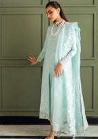 Ice Blue Elegance _ Embroidered Lawn Suit | Ready To Wear