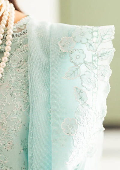 Ice Blue Elegance _ Embroidered Lawn Suit | Ready To Wear
