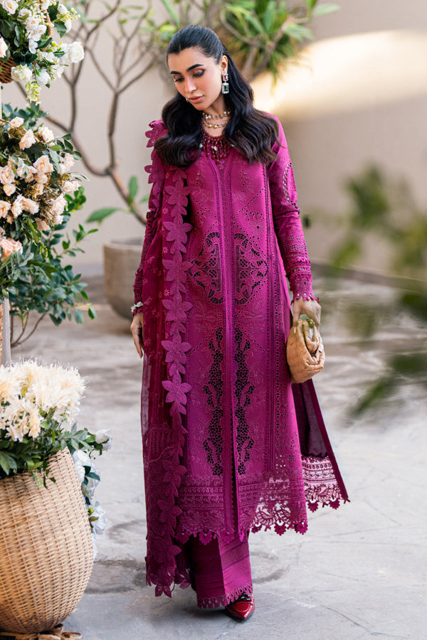 3 Piece Stitched Lawn Embroidered Suit - Ready To Wear