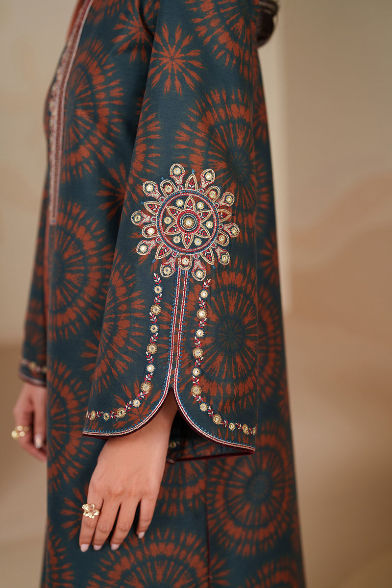 3 Piece Stitched Printed Lawn Suit - Ready To Wear