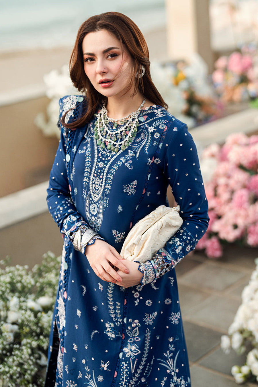 3 Piece Stitched Lawn Suit - Ready To Wear