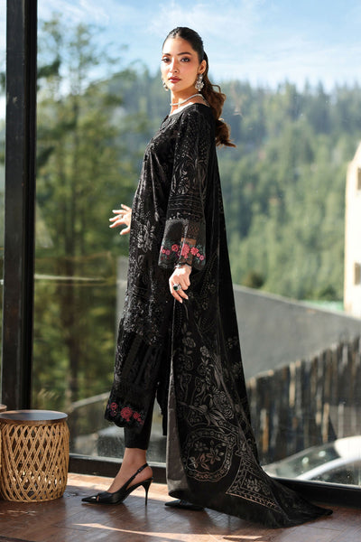 3 Piece Stitched Velvet Suit - Ready To Wear