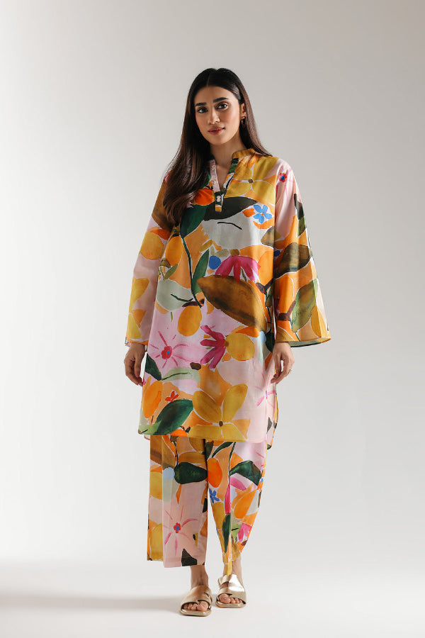 2 Piece Stitched Cotton Suit - Ready To Wear