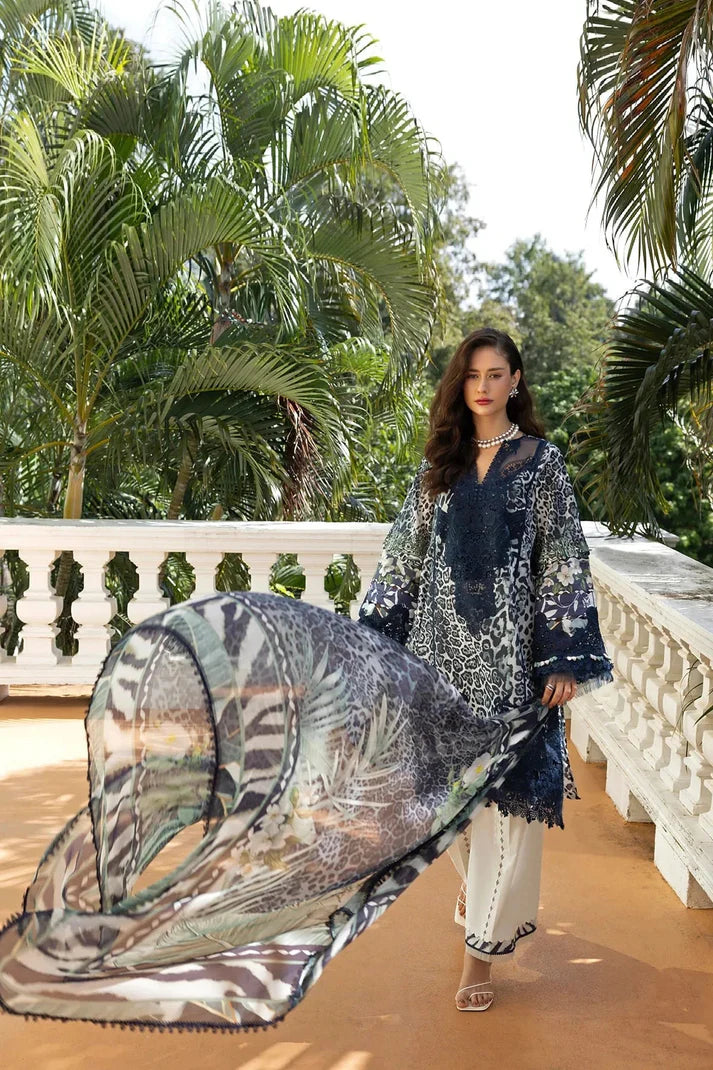 03-Piece Lawn Suit With Embroidery - Ready To Wear