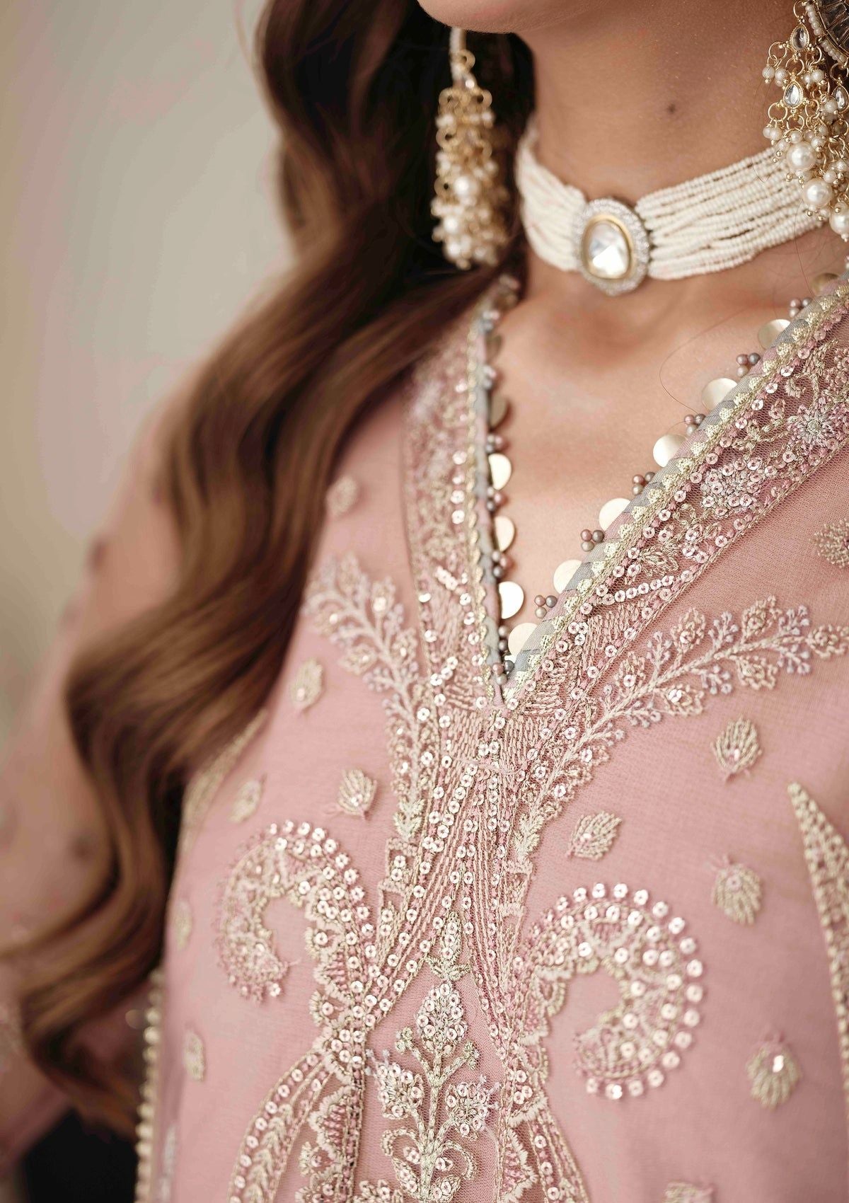 3 Piece Stitched Embroidered Bridal Suit - Ready To Wear