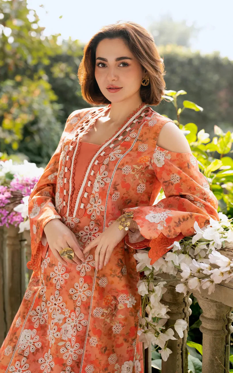 03-Piece Lawn Suit With Embroidered - Ready To Wear