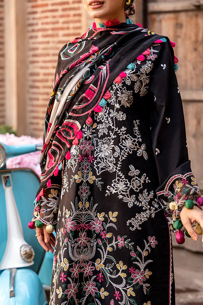 03-Piece Printed Lawn With Heavy Thread Embroidery Suit - Ready To Wear