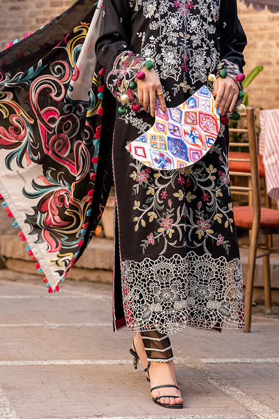 03-Piece Printed Lawn With Heavy Thread Embroidery Suit - Ready To Wear