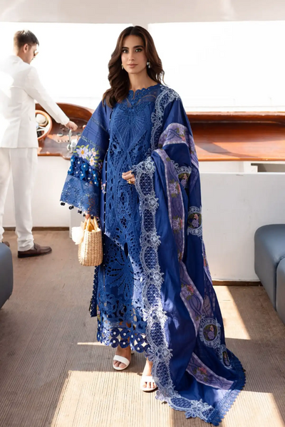 3 Piece Stitched Embroidered Chikankari Suit - Ready To Wear