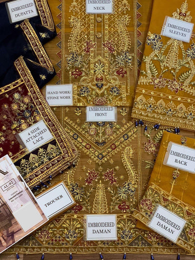 3 Piece Stitched Embroidery Suit - Ready To Wear