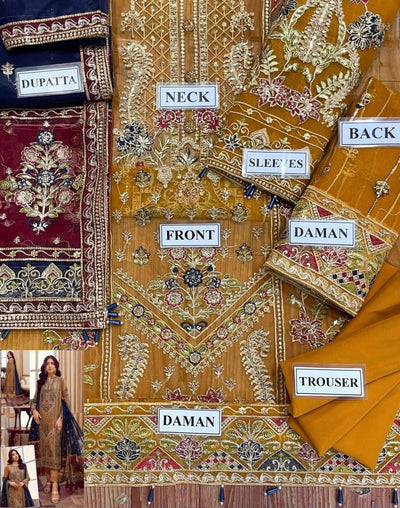 3 Piece Stitched Embroidery Suit - Ready To Wear