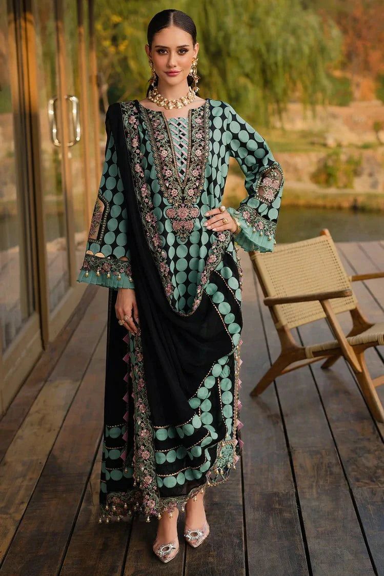 3 Piece Stitched Lawn Suit - Ready To Wear
