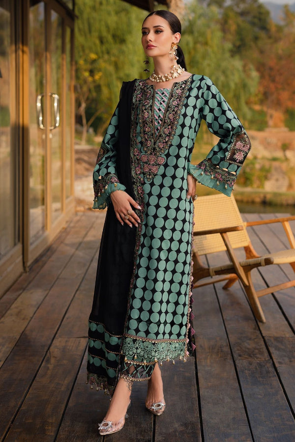 3 Piece Stitched Lawn Suit - Ready To Wear