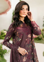 3 Piece Stitched Lawn Suit - Ready To Wear