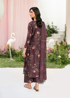 3 Piece Stitched Lawn Suit - Ready To Wear
