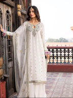 3 Piece Stitched Chiffon Embroidered Suit - Ready To Wear