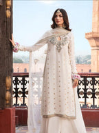 3 Piece Stitched Chiffon Embroidered Suit - Ready To Wear