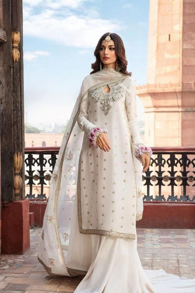 3 Piece Stitched Chiffon Embroidered Suit - Ready To Wear