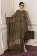 3 Piece Stitched Chiffon Suit - Ready To Wear