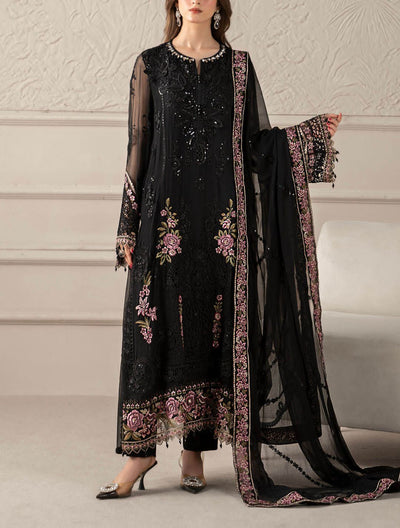 3 Piece Stitched Chiffon Suit - Ready To Wear