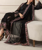 3 Piece Stitched Chiffon Suit - Ready To Wear