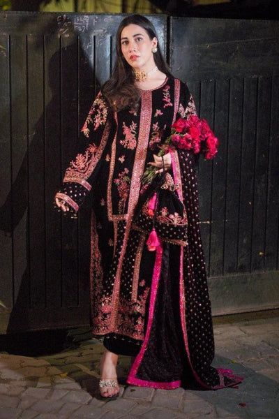 3 Piece Stitched Velvet Luxury Suit - Ready To Wear