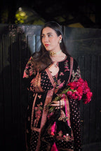 3 Piece Stitched Velvet Suit - Ready To Wear