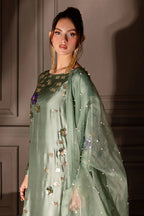 3 Piece Stitched Raw Silk Suit - Ready To Wear