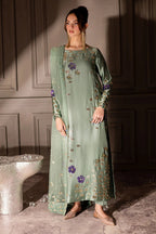 3 Piece Stitched Raw Silk Suit - Ready To Wear