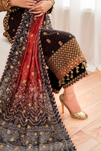 3 Piece Stitched Chiffon Suit - Ready To Wear