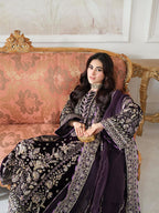 3 Piece Stitched Luxury Velvet Suit - Ready To Wear