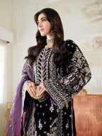 3 Piece Stitched Luxury Velvet Suit - Ready To Wear