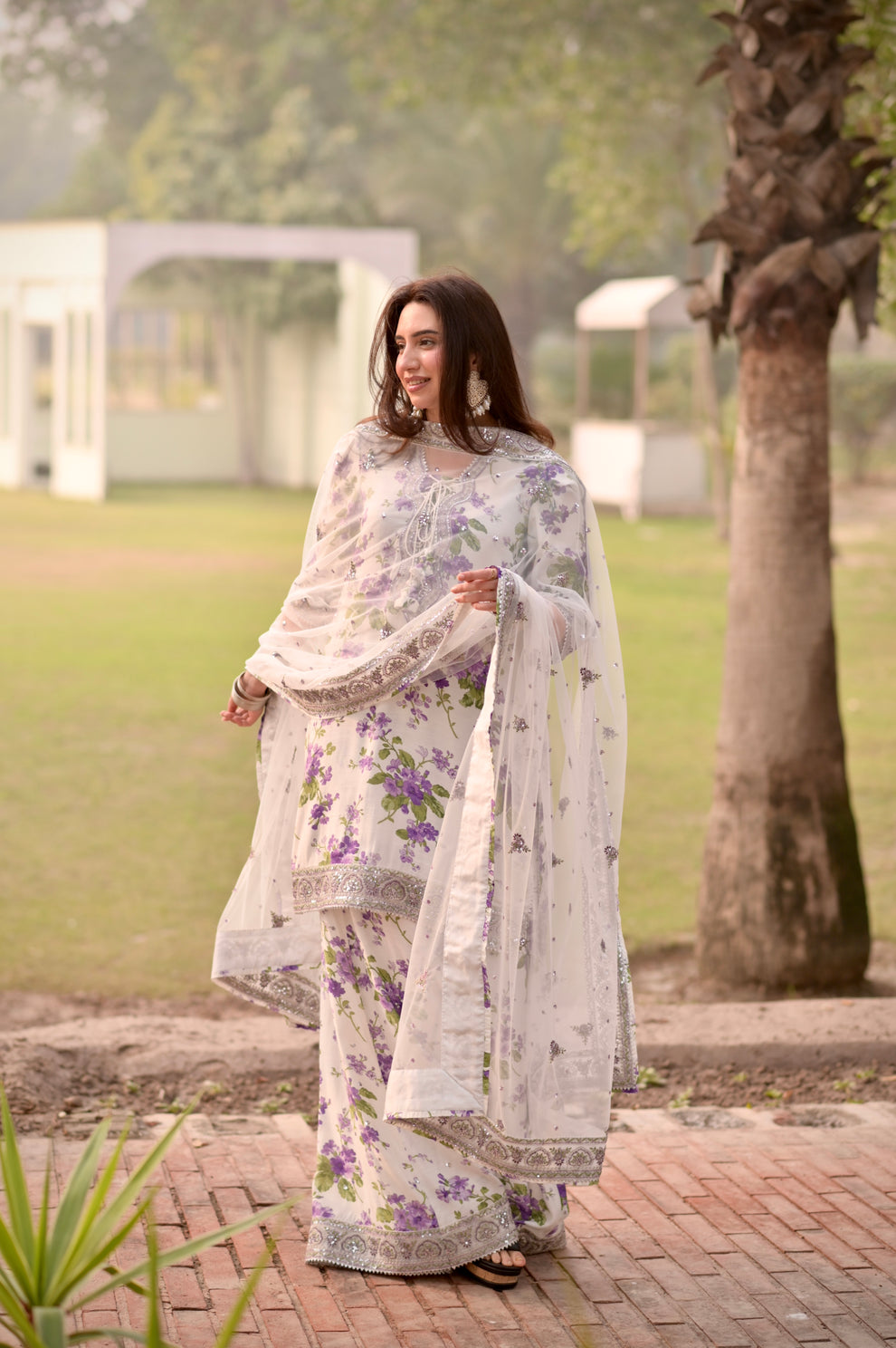 3 Piece Stitched Lawn Suit - Ready To Wear
