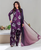 3 Piece Stitched Silk Suit - Ready To Wear