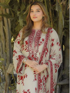 3 Piece Stitched Printed Lawn Suit - Ready To Wear