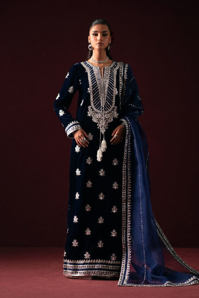 3 Piece Stitched Velvet Wedding Suit - Ready To Wear