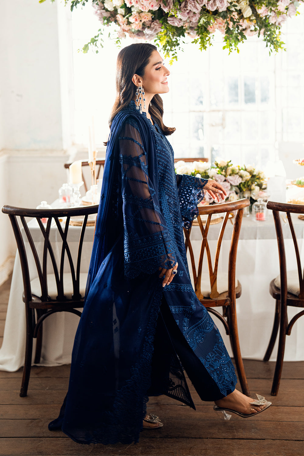 3 Piece Stitched Luxury Chiffon Dress - Ready To Wear