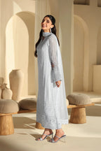 03-Piece Pure Chiffon Suit With Embroidered - Ready To Wear