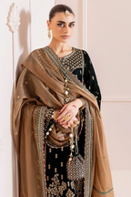 3 Piece Stitched Velvet Suit - Ready To Wear