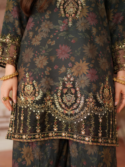 3 Piece Stitched Embroidered Lawn Suit - Ready To Wear