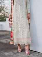 Ivory Schiffli Elegance - Embroidered Lawn Suit | Ready To Wear