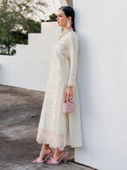 Ivory Schiffli Elegance - Embroidered Lawn Suit | Ready To Wear