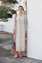 Ivory Schiffli Elegance - Embroidered Lawn Suit | Ready To Wear