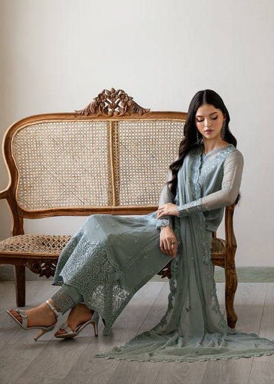 3 Piece Stitched Chiffon Suit - Ready To Wear