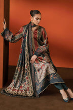 Charcoal Maroon - 3 Piece Printed Lawn Suit | Ready To Wear