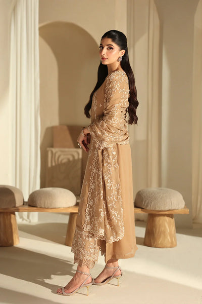 03-Piece Pure Chiffon Suit With Embroidered - Ready to Wear