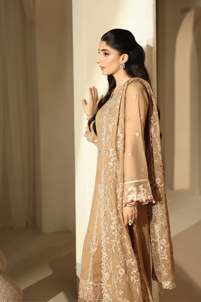 03-Piece Pure Chiffon Suit With Embroidered - Ready to Wear