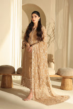 03-Piece Pure Chiffon Suit With Embroidered - Ready to Wear